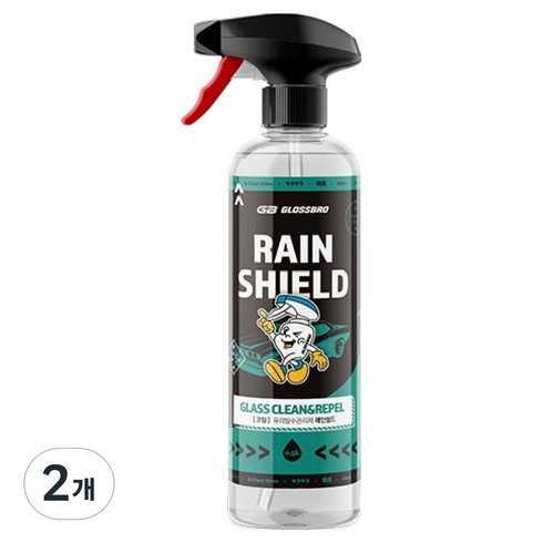 글로스브로 레인쉴드 유리발수코팅제, 500ml, 2개