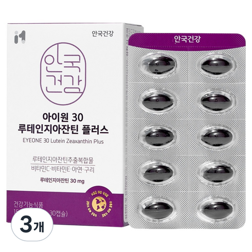 아이원 30 루테인지아잔틴 플러스 15g, 3개, 30정