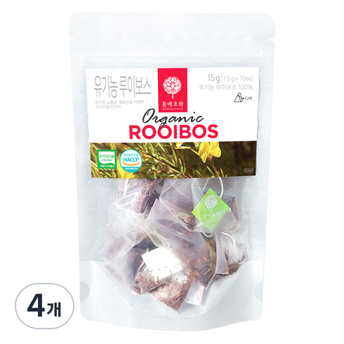 몸애조화 유기농 루이보스 티백, 1.5g, 4개, 10개입