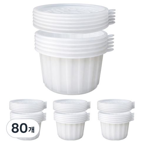 블룸엣홈 신형 미니탕 삼계탕용기 반투명 158mm 대, 80개, 1개입
