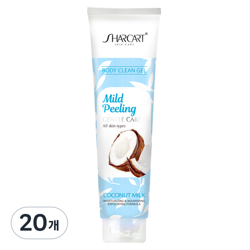 샤카트 페이스 바디 각질 제거 필링젤 코코넛밀크향, 310ml, 20개