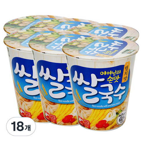 백제 쌀국수 멸치맛, 58g, 18개