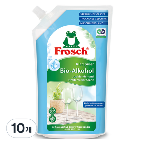 프로쉬 식기세척기 헹굼 보조용 린스 리필, 750ml, 10개