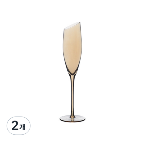 어뮤즈하우스 럭셔리 엠버 샴페인잔, 200ml, 2개