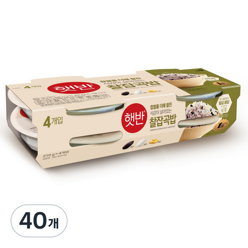 햇반 찰잡곡밥, 210g, 40개