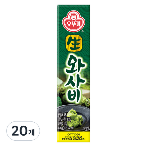 오뚜기 생와사비, 43g, 20개