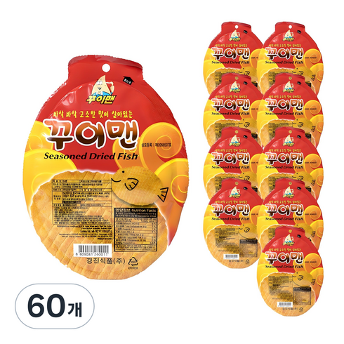 꾸이맨 어포스낵, 30g, 60개