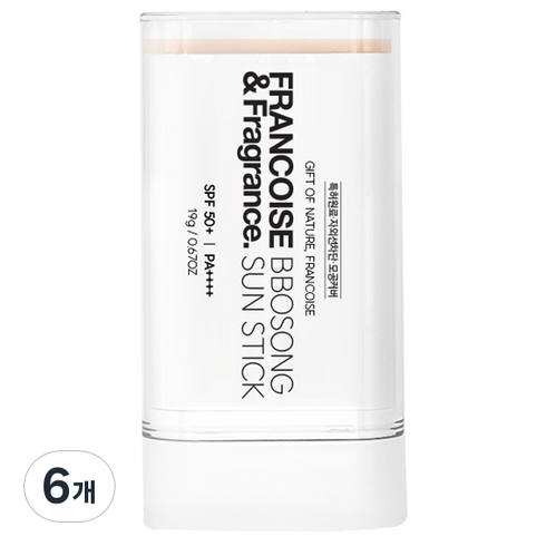프랑스와즈 뽀송 선스틱 SPF50+ PA++++, 19g, 6개