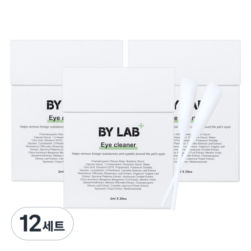 바이랩 강아지 아이클리너, 40ml, 12세트