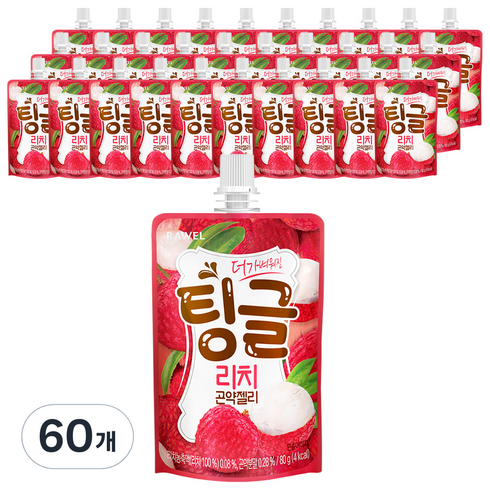 팅글 더 가벼워진 리치 곤약젤리 1개입, 80g, 60개