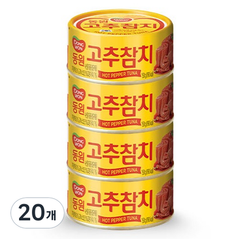 동원참치 고추 참치, 150g, 20개
