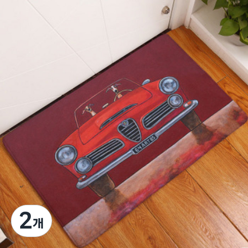 노랜드 Classic Car style 다용도 발매트, 13, 2개