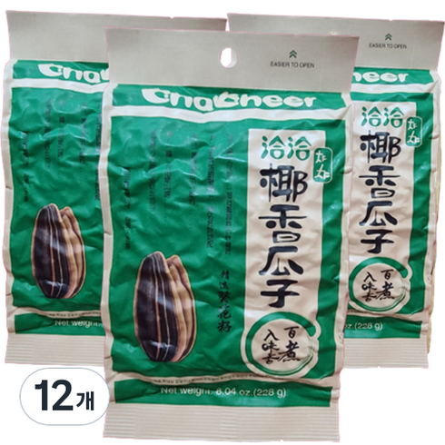 챠챠 해바라기씨 코코넛향, 228g, 12개