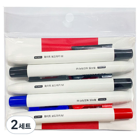 모리스 저스트클릭 보드마카M 블랙 3p + 블루 + 레드 세트, Black, Blue, Red, 2세트