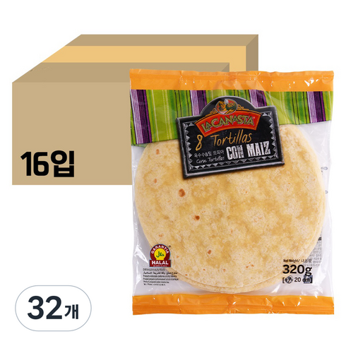 라카나스타 옥수수앤밀 또띠아 20cm, 320g, 32개
