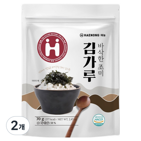 해농 바삭한 조미 김가루, 70g, 2개
