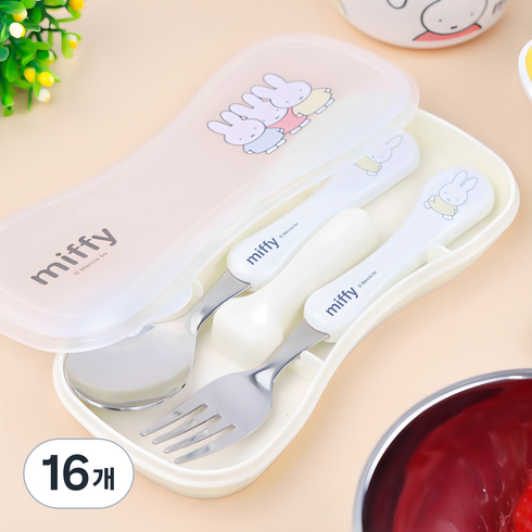 씨에스동양상사 국산 스푼포크케이스 세트, 혼합색상, 스푼+포크, 16개