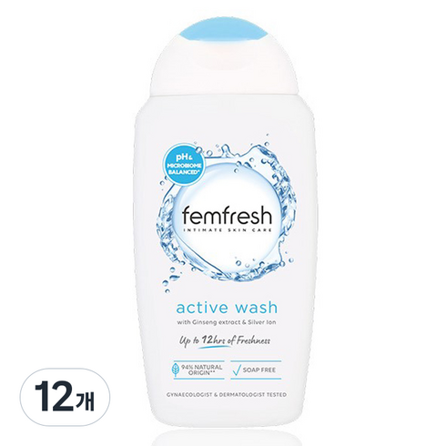 펨프레쉬 액티브 워시 여성청결제, 250ml, 12개