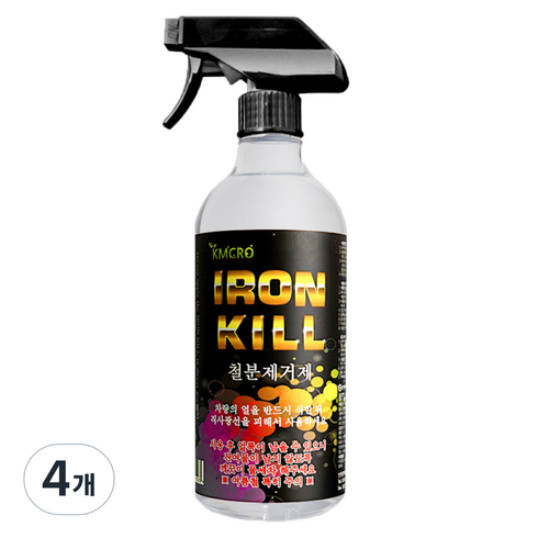 케이엠씨알오 아이언킬 철분제거제, 1L, 4개