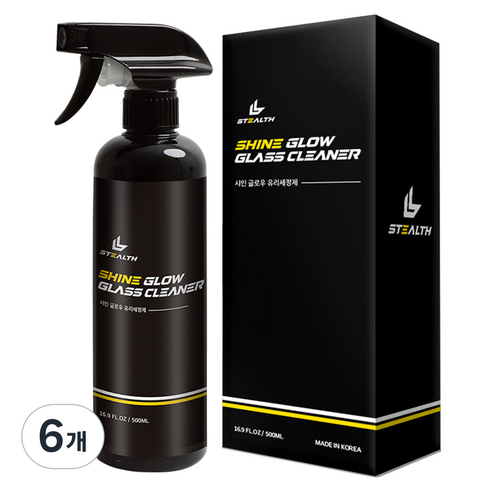 스텔스 샤인 글로우 유리 세정제, 500ml, 6개