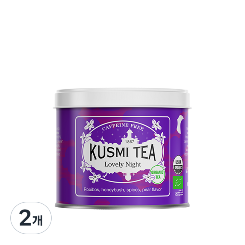 쿠스미티 러블리 나이트 메탈틴 잎차, 100g, 2개, 1개입