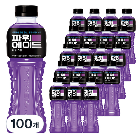 파워에이드 퍼플스톰, 600ml, 100개