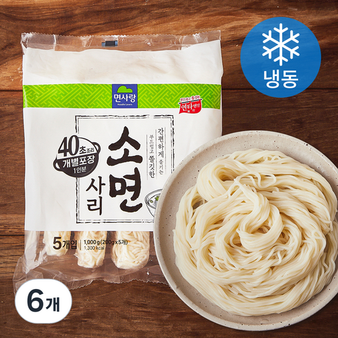 면사랑 소면사리 5개입 (냉동), 1kg, 6개