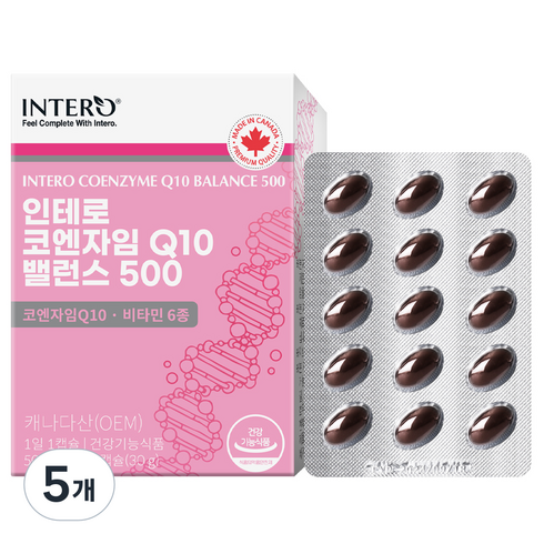인테로 코엔자임Q10 코큐텐 30g, 60정, 5개