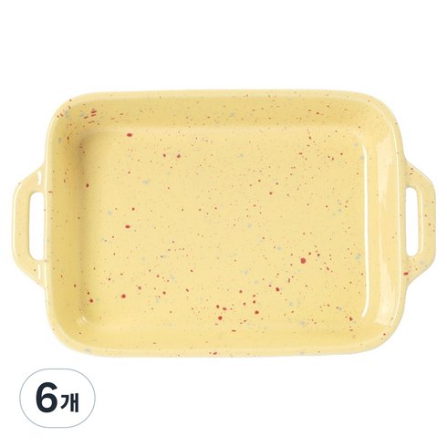 베로나루체 직사각 그라탕기, YELLOW, 6개