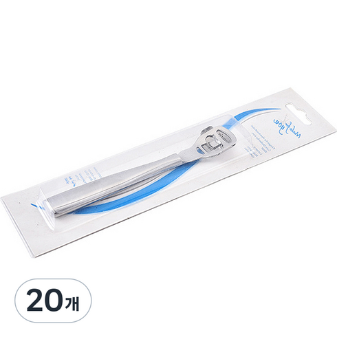 리앤베르 발뒤꿈치 굳은살 각질 제거기 롱 실버 45g, 1개입, 20개