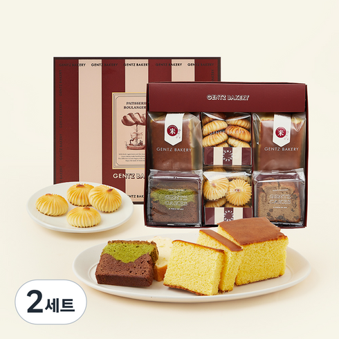 겐츠베이커리 상투과자 세트 2호 1.03kg + 쇼핑백, 2세트