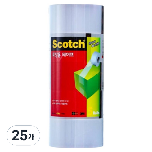스카치 포장용 테이프 48mm x 40m 3650, 25개