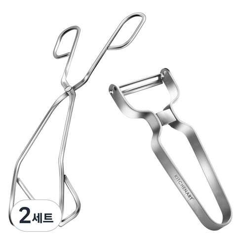 키친아트 스텐 가위형 집게 + 감자칼 세트, 2세트