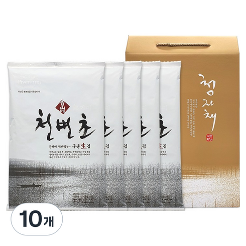 청산에 천변초 프리미엄 무가미 김, 12g, 10개