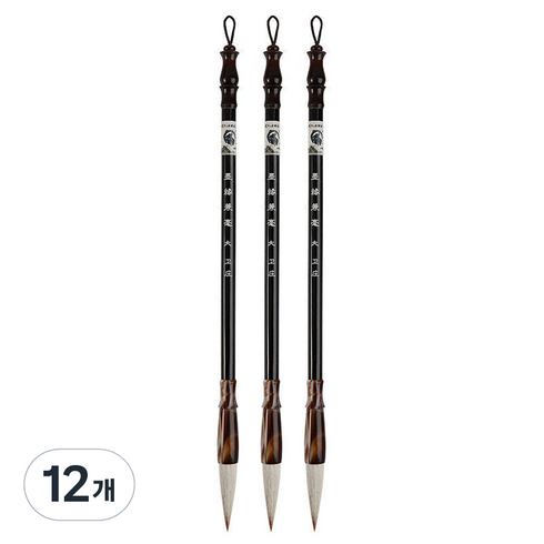 세븐집 서예용 붓 화이트, 대, 12개
