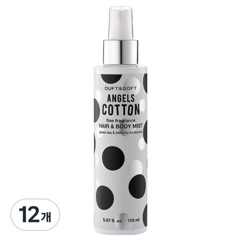 더프트앤도프트 엔젤스코튼 파인 프라그란스 헤어 앤 바디미스트, 150ml, 12개