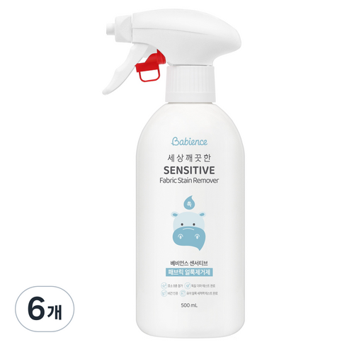 베비언스 세상깨끗한 센서티브 패브릭 유아 얼룩제거제, 6개, 500ml