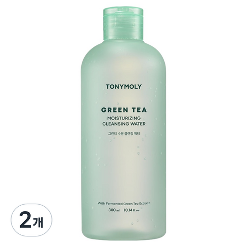 토니모리 그린티 수분 클렌징 워터, 2개, 300ml