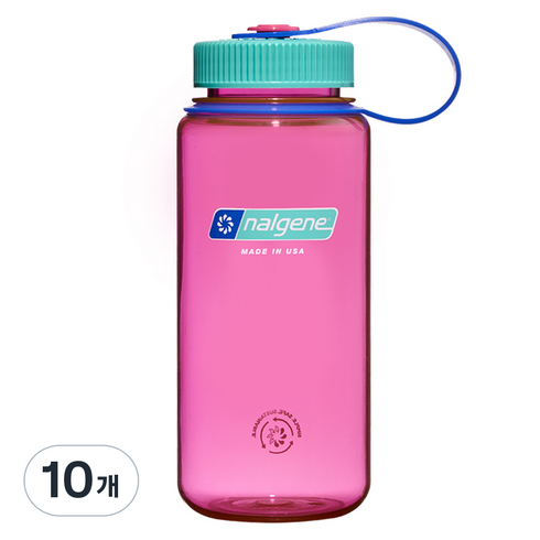 날진 서스테인 와이드 마우스 보틀, 일렉트릭마젠타, 500ml, 10개