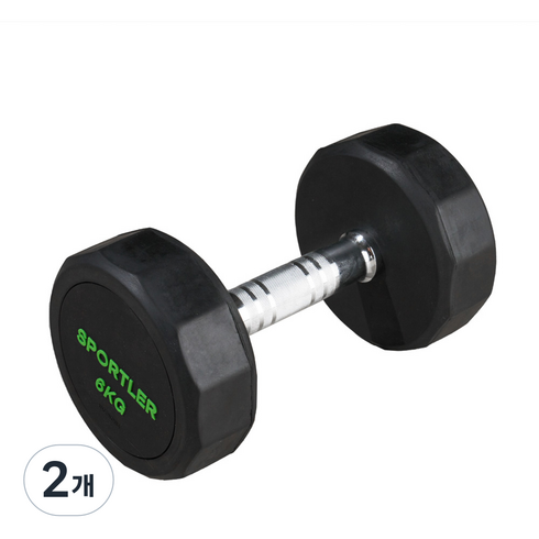 스포틀러 PEV 12각 덤벨 6kg, 2개