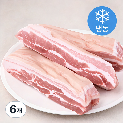 미트코리아 오겹살 수육용 덩어리 (냉동), 6개, 2kg