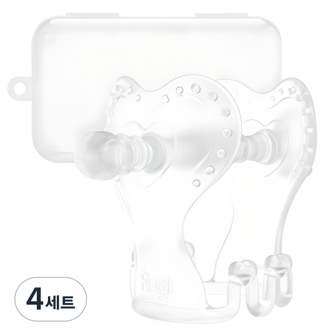 퍼기 큐피드 손목 치발기 세트, 치발기 + 케이스, 투명, 4세트