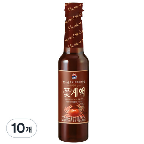 사조 프리미엄 꽃게액, 550ml, 10개