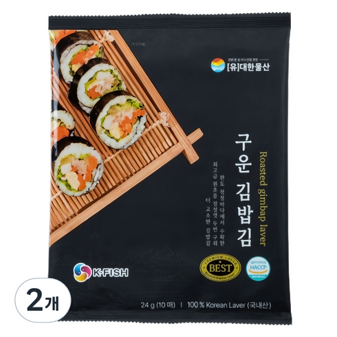대한물산 구운 김밥김 10p, 24g, 2개