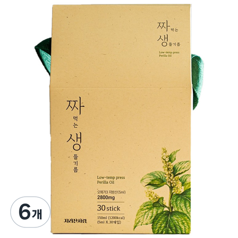 지리산처럼 식물성 오메가3 국산 생들기름 스틱형 5ml 30p, 6개