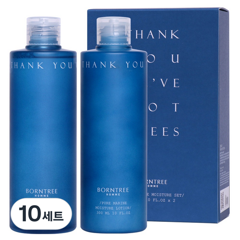 본트리 옴므 퓨어마린 모이스처 스킨 300ml + 로션 300ml 세트, 10세트