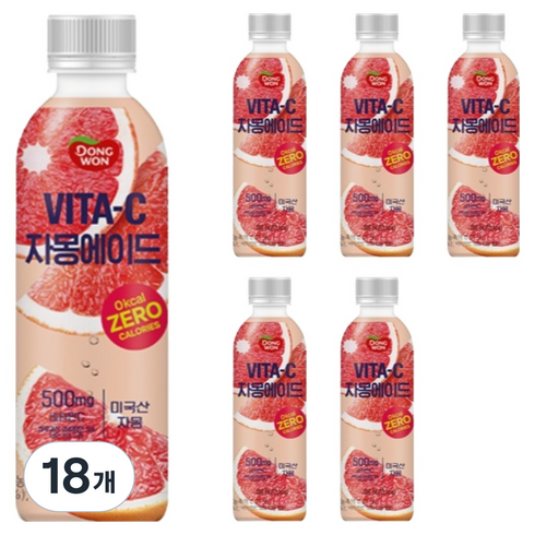 동원 비타C 자몽에이드, 500ml, 18개