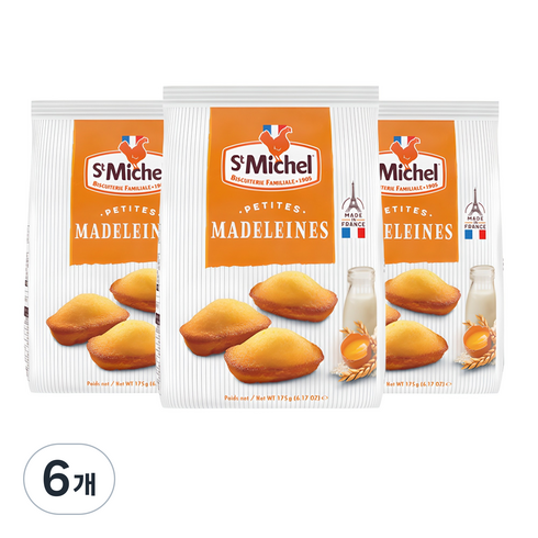 생미쉘 마들렝 빵, 175g, 6개