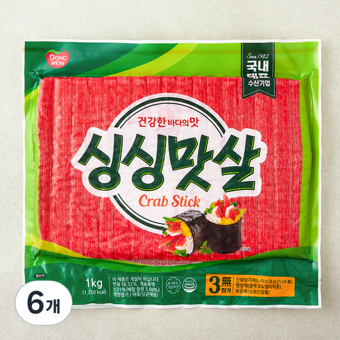 동원 싱싱맛살, 1kg, 6개