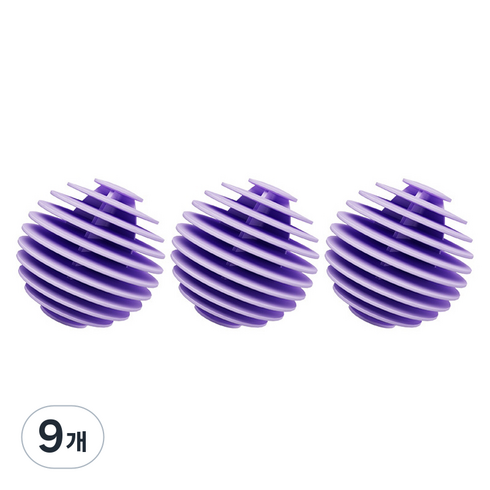 킹스로드 깔끔한 세척 세탁볼 라지, 퍼플, 9개